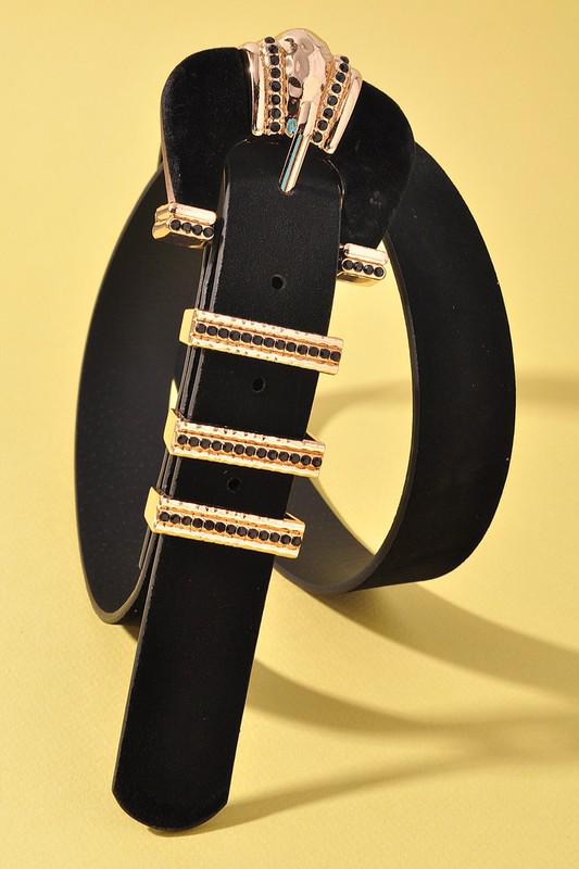 VELVET & STONE BUCKLE BELT