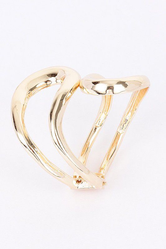 Gold oval cuff