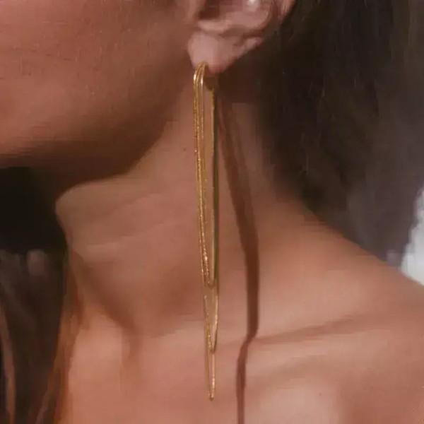 Gold teasel chain earrings (pre order)