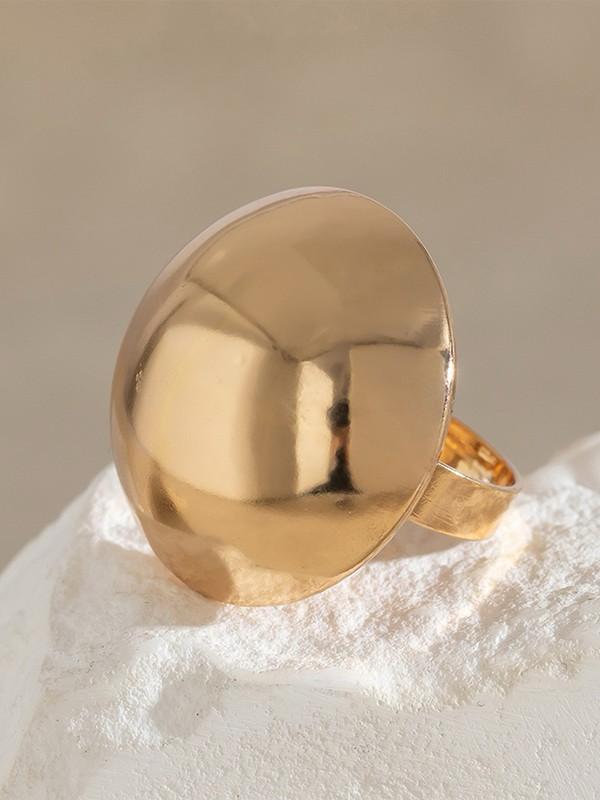 Chunky gold dome ring