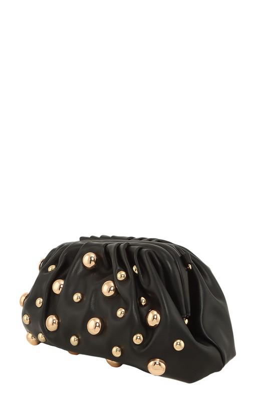 Black studded crossbody bag