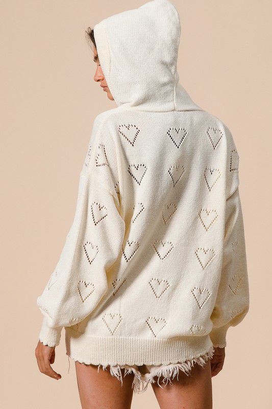 Heart hoodie sweater