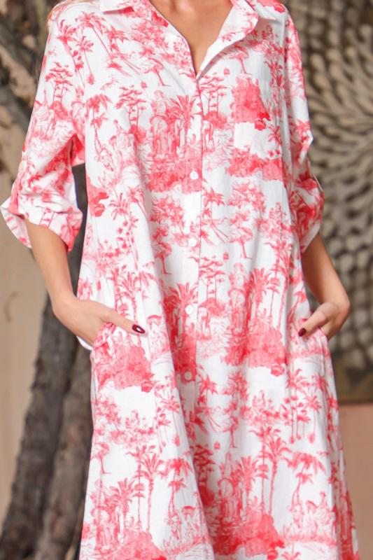 Palm Paradise midi dress (Preorder)