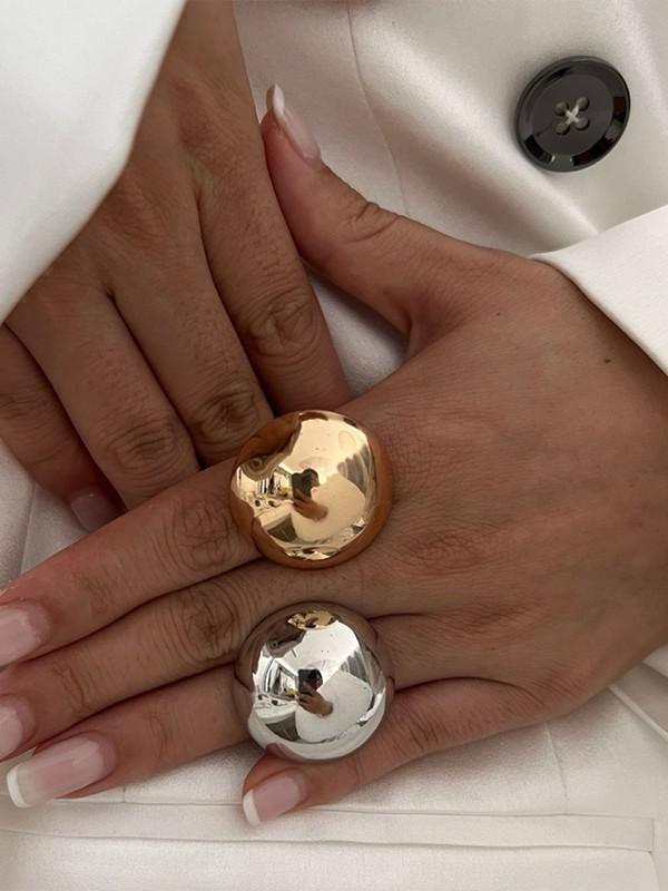 Chunky gold dome ring