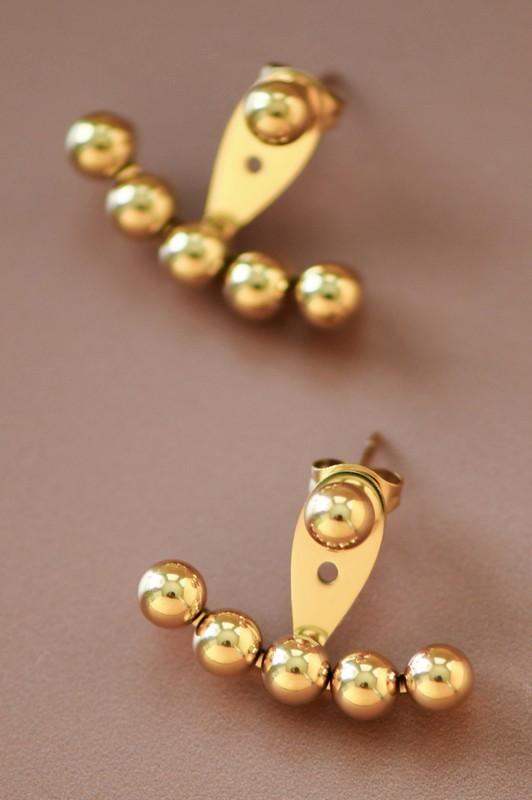 Golden Arc Statement Earrings