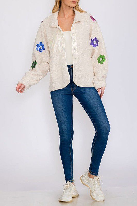 Ivory Flowers multicolor jacket