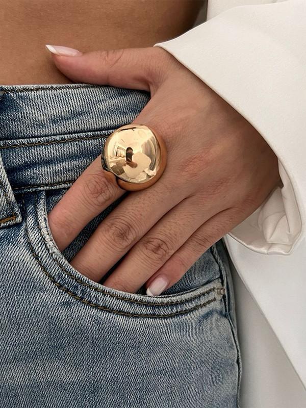 Chunky gold dome ring