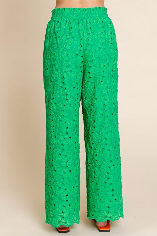 Green Lace loose pants (Preorder)