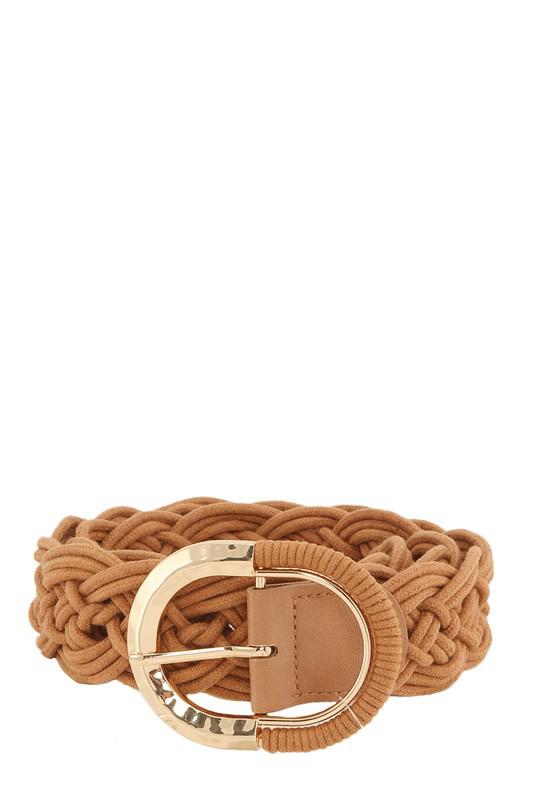 Braided belt wilt metal buckle