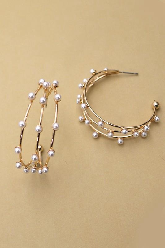 Pearl Galaxy Hoops