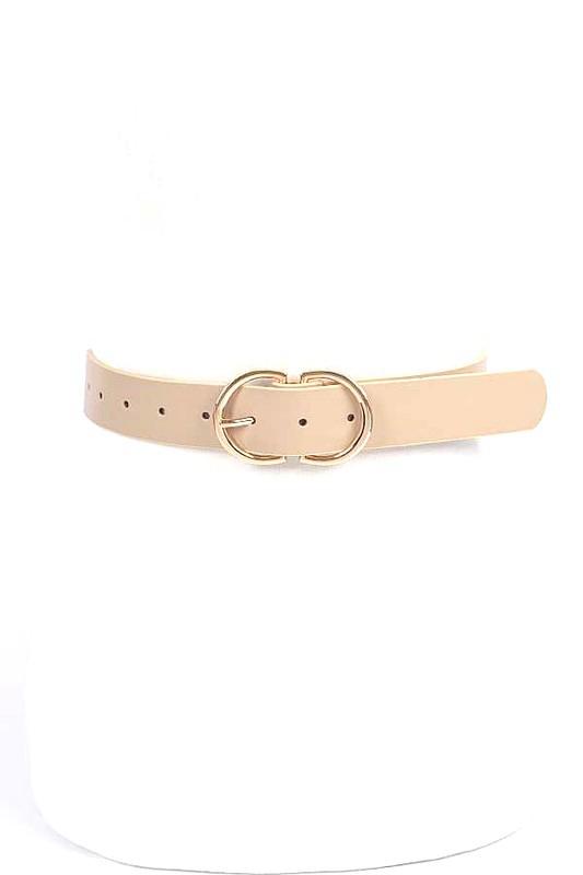 Nude Double ring buckle fashion belt