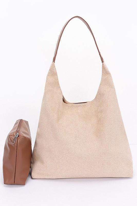 Latte suede bag (Pre order)