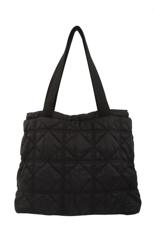 Black quilted cloud shoulder bag