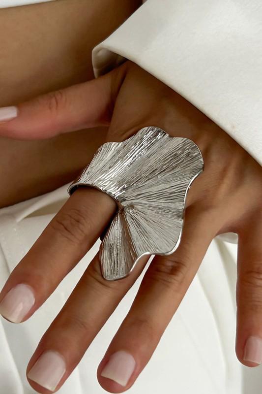 Ginkgo Leaf Statement Ring