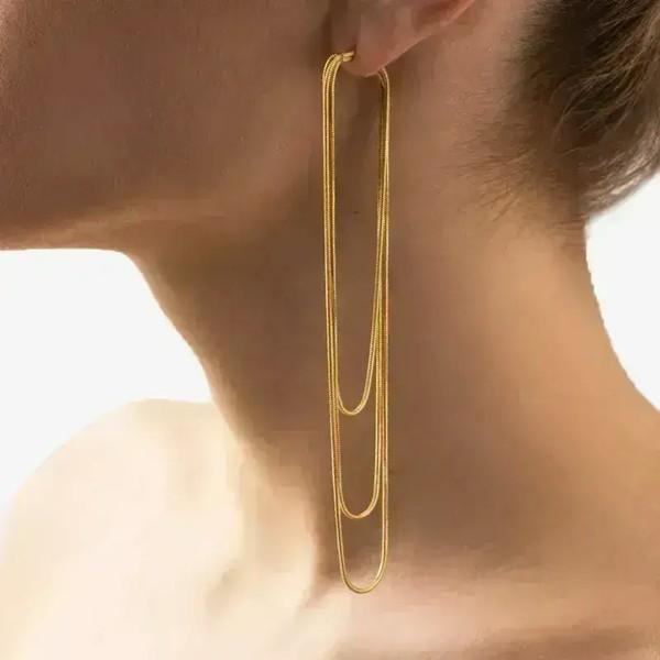 Gold teasel chain earrings (pre order)