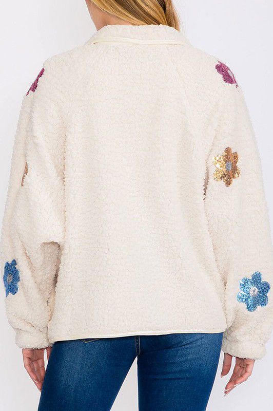 Ivory Flowers multicolor jacket