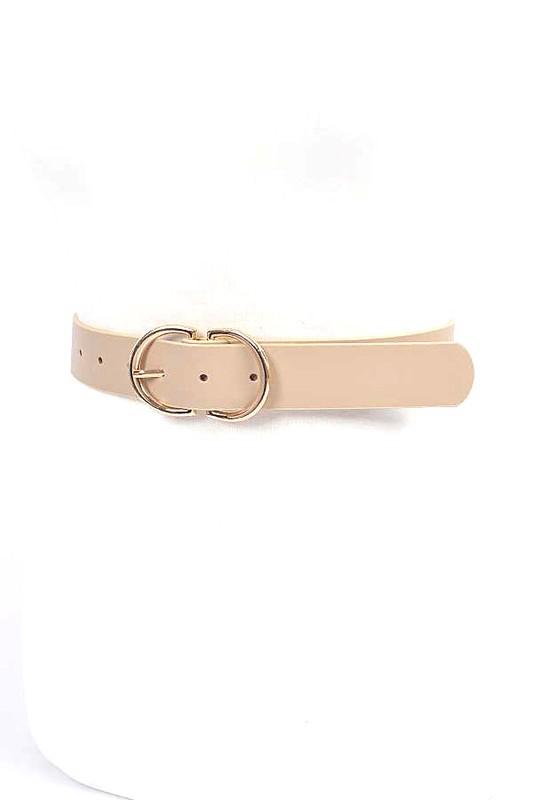 Nude Double ring buckle fashion belt