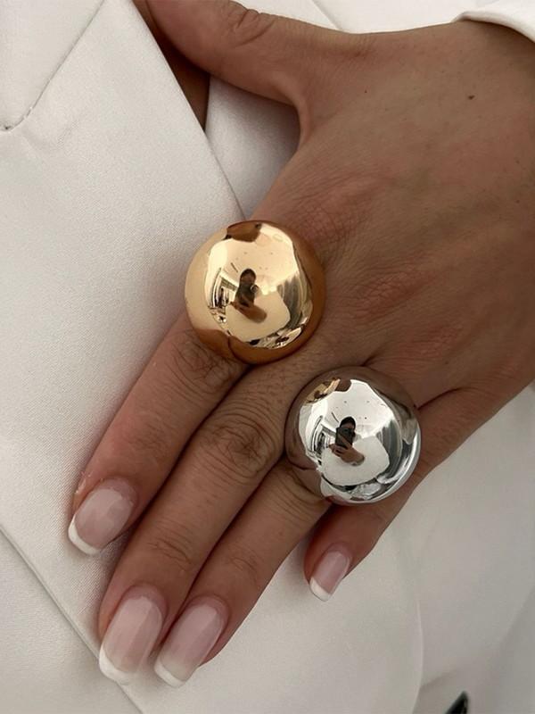 Chunky gold dome ring