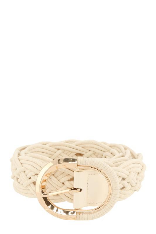 Braided belt wilt metal buckle