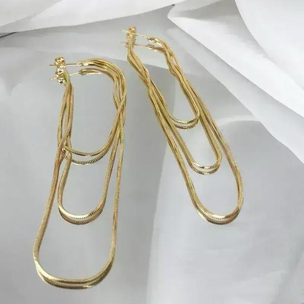 Gold teasel chain earrings (pre order)