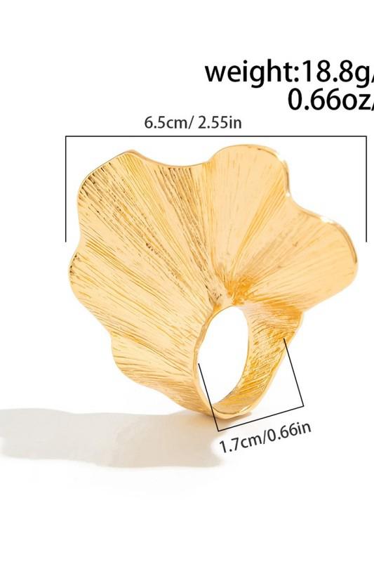 Ginkgo Leaf Statement Ring