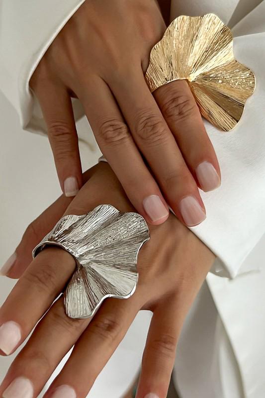 Ginkgo Leaf Statement Ring