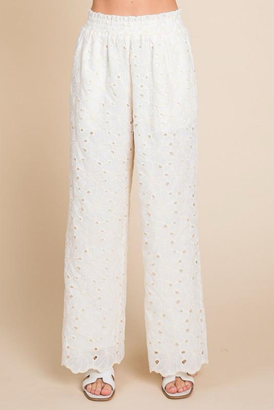 White Lace loose pants (Preorder)