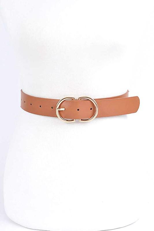 Camel double ring buckle fashion belt