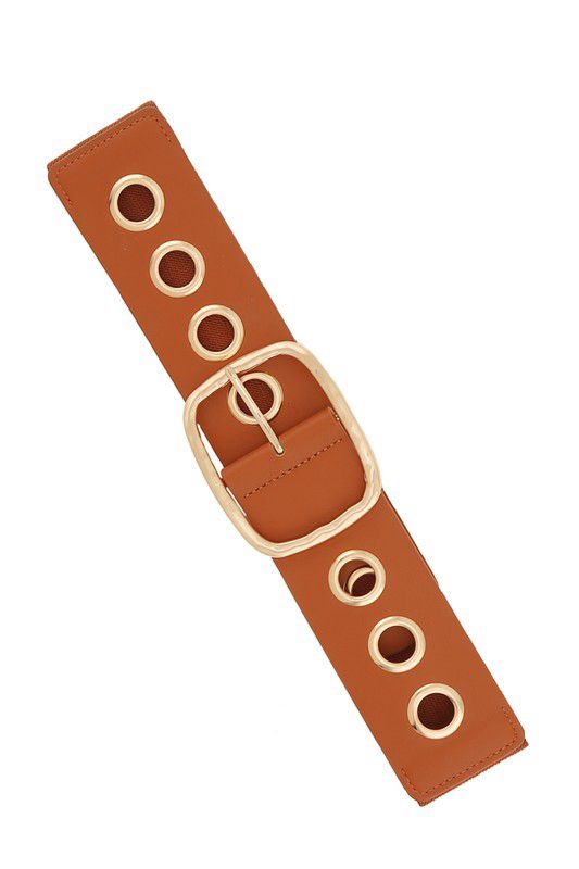 Camel Eyelet elastic belt