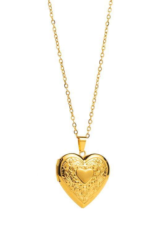 Stainless steel heart locket pendant