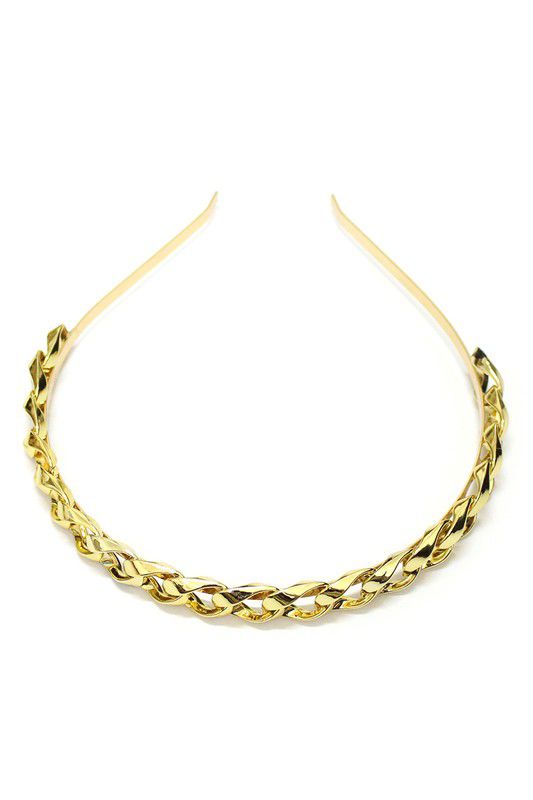 Chain gold head band